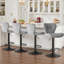 Swivel Adjustable Height Bar Stools, Leather Upholstered Counter Stools, Modern Pub Stool-1220596537-1233273988