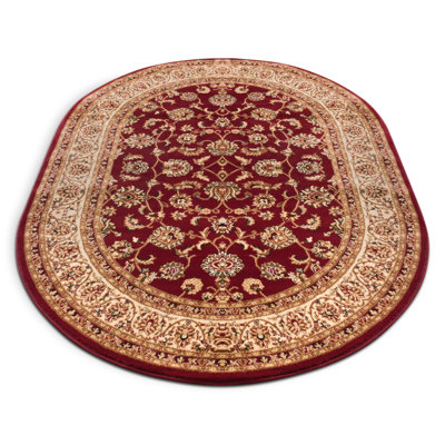 Tapis traditionnel rouge Belliere Sarouk