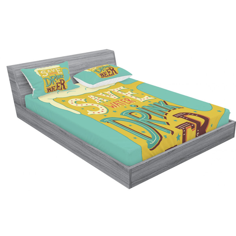 Microfiber Sheet Set, Queen Sheet Set with Fitted Sheet