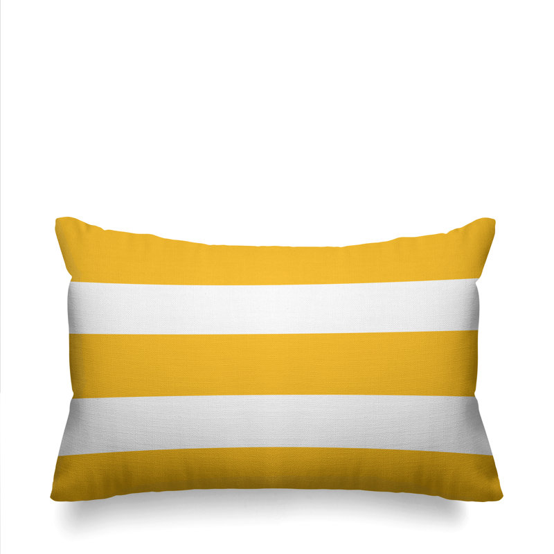 Coussin décoratif intérieur / extérieur Kyson, Jaune