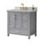 Ensemble de meuble-lavabo autoportant 36 po avec 2 poignées de couleur 36 po