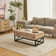 Natural 43" W Rectangular Coffee Table with Two Drawers