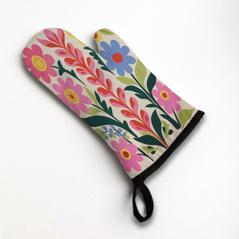 Flora Pop Oven Mitt Cotton Twill