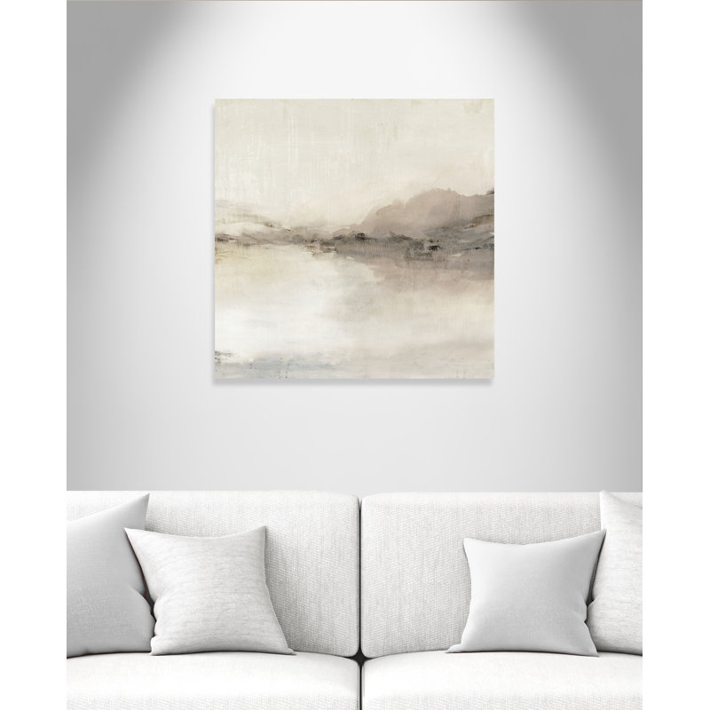 «Blush Horizon II» par Isabelle Z, l 30 po x H 30 po, Toile tendue, Sans cadre