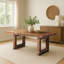 Mariza Sheesham Rectangular Solid Wood Top with Solid Wood Base Dining Table