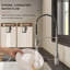 Robinet de cuisine extractible à poignée simple de style commercial-126450218