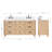 Ariel Monroe 66 Inch Double Rectangular Sink Bathroom Vanity With Carrara White Quartz Countertop-105988822