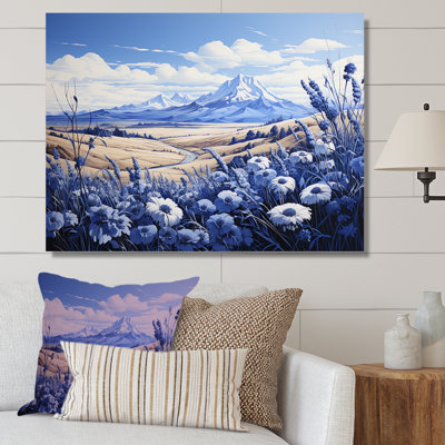 «Mountain Cornflowers Field Charm», impressions d'art mural