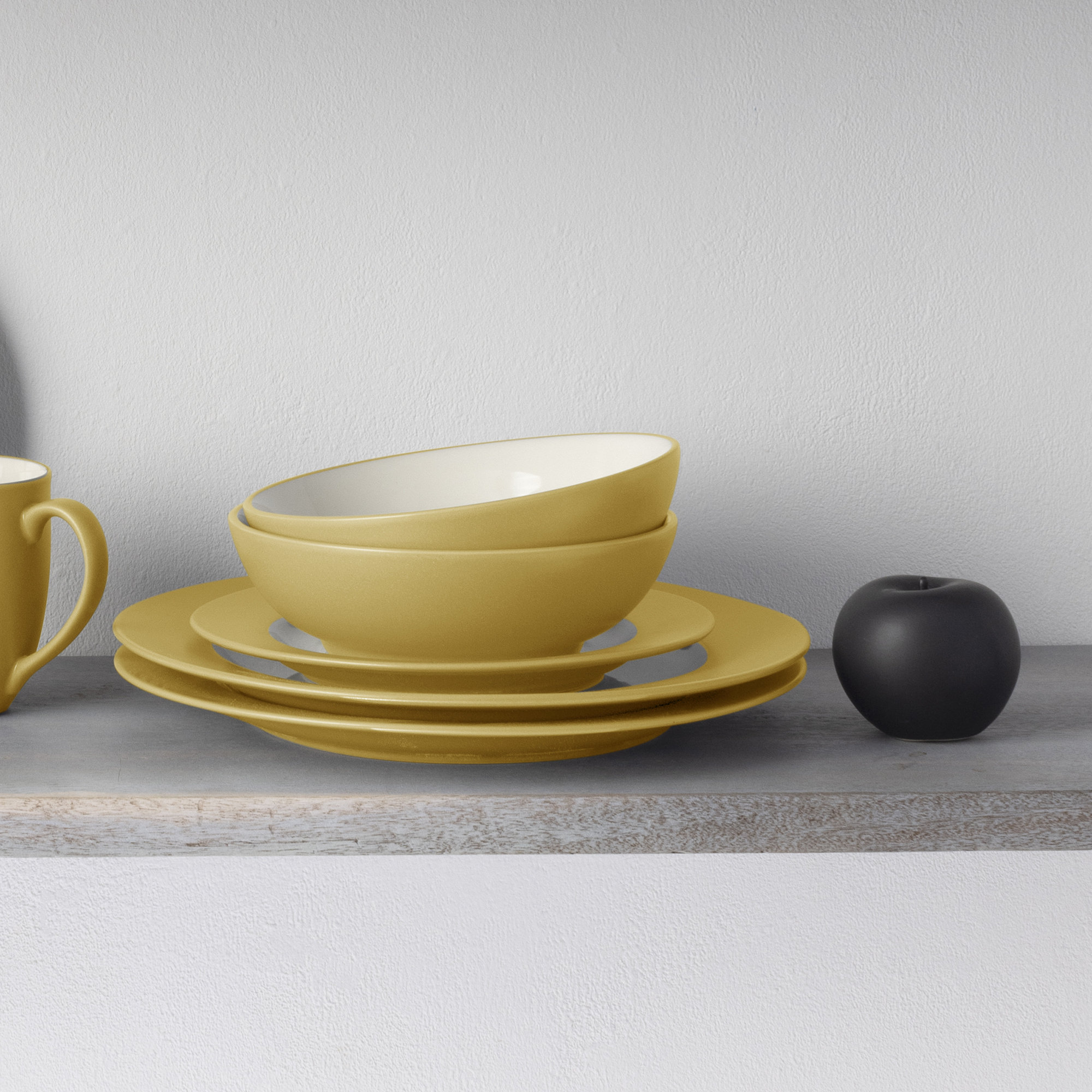 Noritake Colorwave Soup/Cereal Bowls, 7", 22 Oz., Mustard