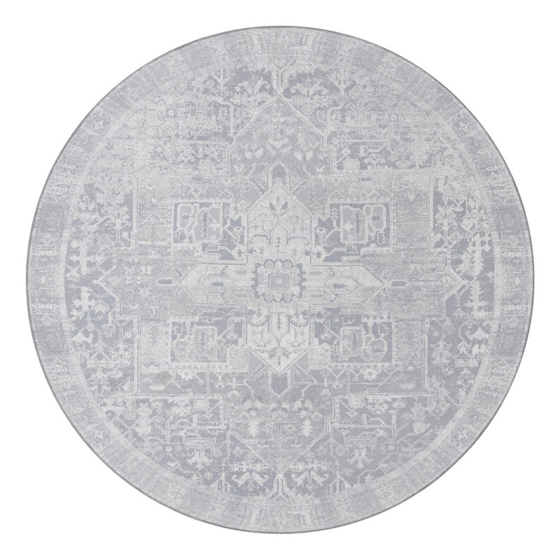 Chenille Abstract Indoor Rug, Round 7'6"
