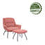 Caicedo Fabric Upholstered Accent Chair with Ottoman-819433025