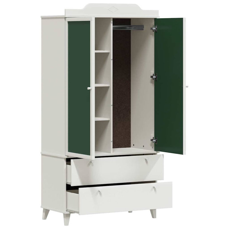 Manufactured Wood Wardrobe, White
