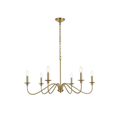 Ableton 6-Light Dimmable Candle Style Chandelier