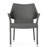 MIRAGE GREY PE WICKER STACKING ARMCHAIR,4PCS