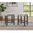 Arystan Glass Top Counter Height Bar Console Table with 3 Stools Set-733329285