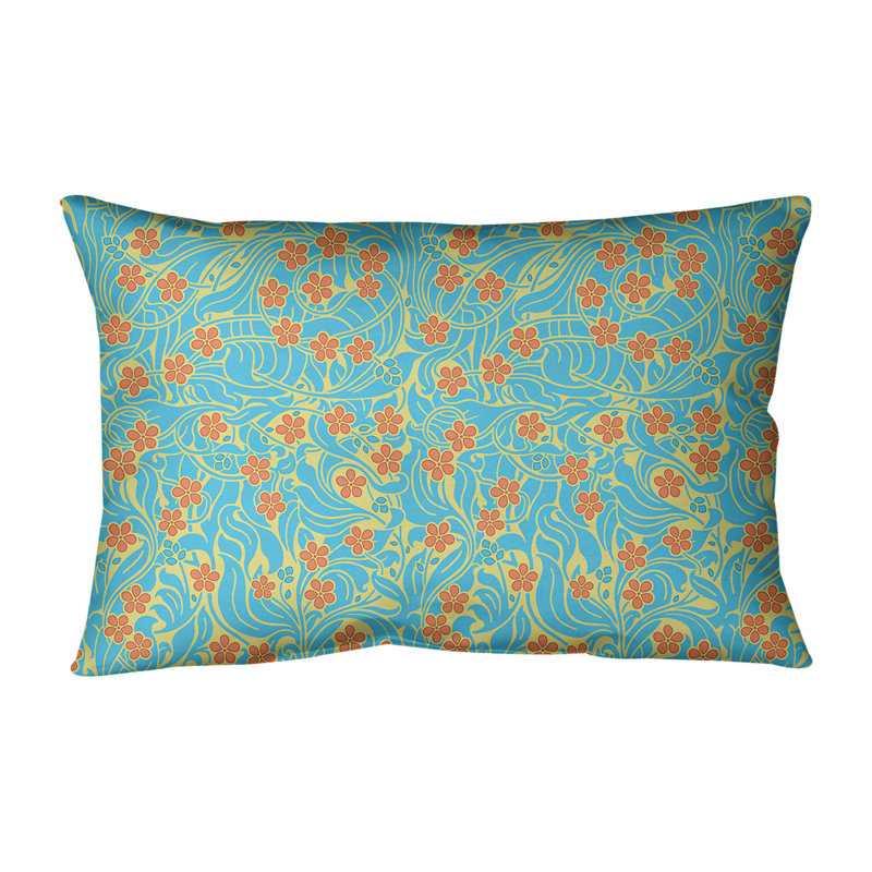 Coussin décoratif en coton Katelyn Elizabeth, H 26 po x l 26 po, Pas de bourre, Vert foncé / mauve