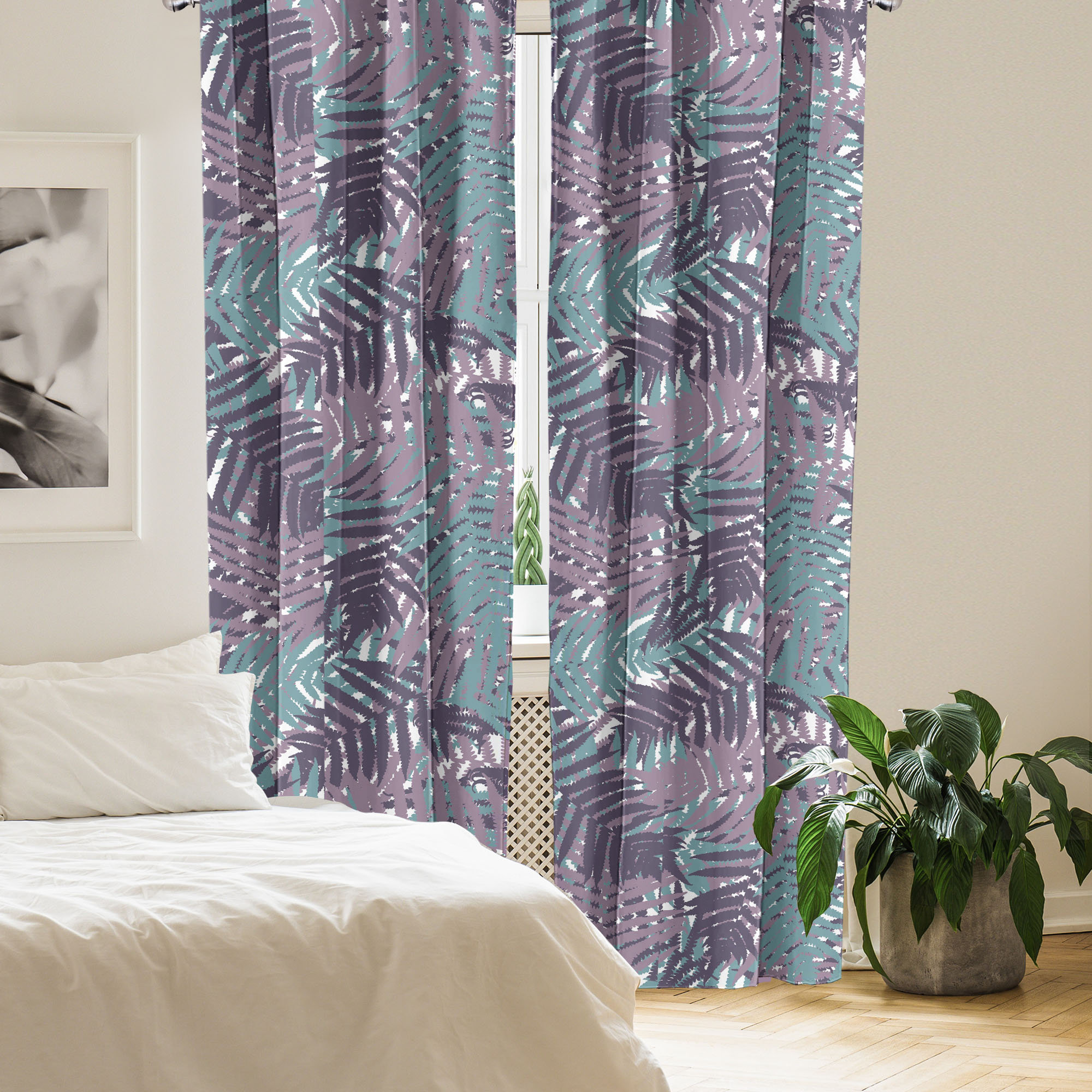 Buck and Leaves Quilted Curtains NCU0NNT2321