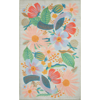 Tapis menthe Rovle Paper Co. x Loloi Meadow MEA-03