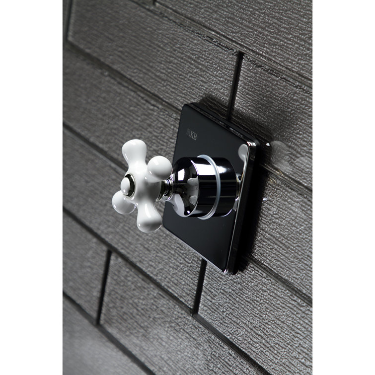 Kingston Brass Single-Handle Wall Mount Three-Way Diverter Valve with Trim Kit