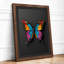 Jewelled Butterfly Geometric - Framed Print-2078284892-2078284864