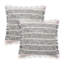Ensemble de housse de coussin décoratif à rayures 100% coton Henke