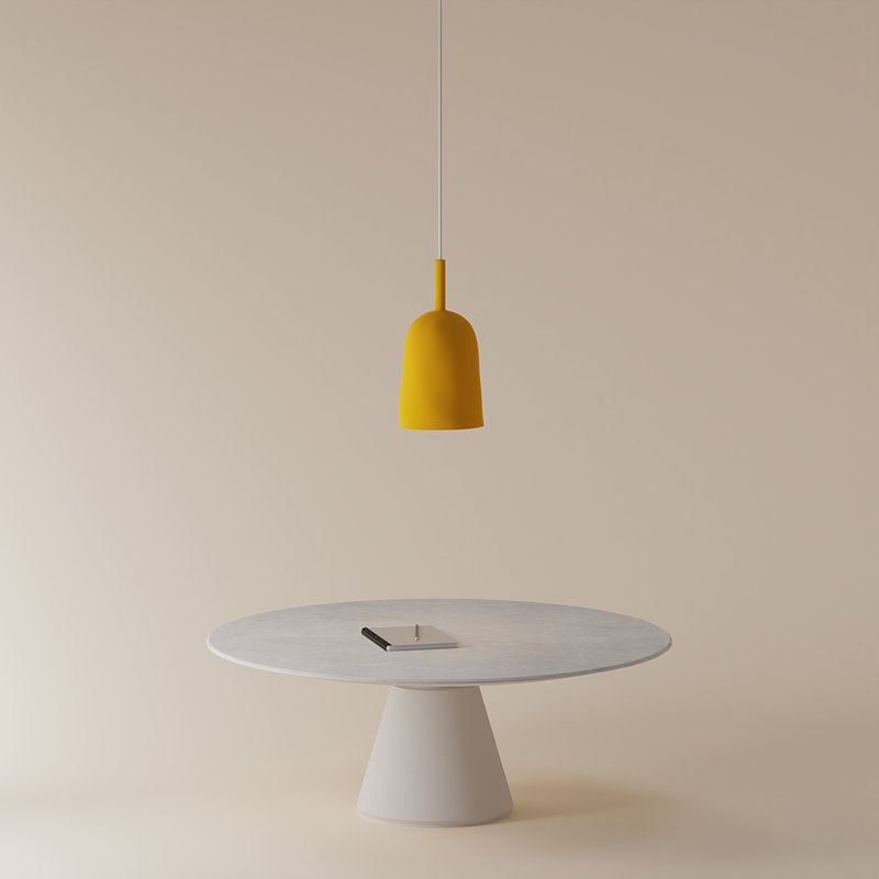 Vessel Pendant Light, 21" H x 14.5" W x 9" D, White, Sunrise