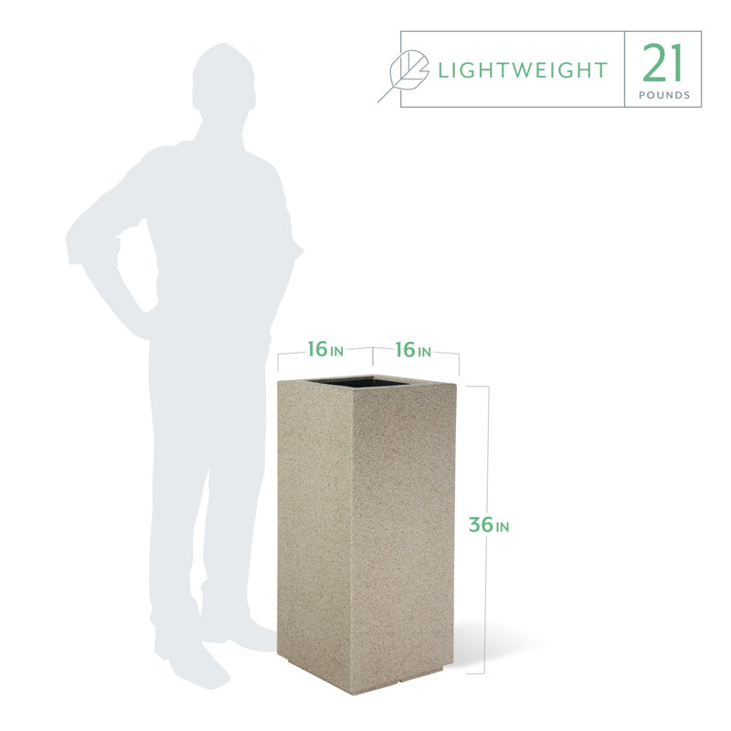 Kensington Tall Planter, Sandstone Granite