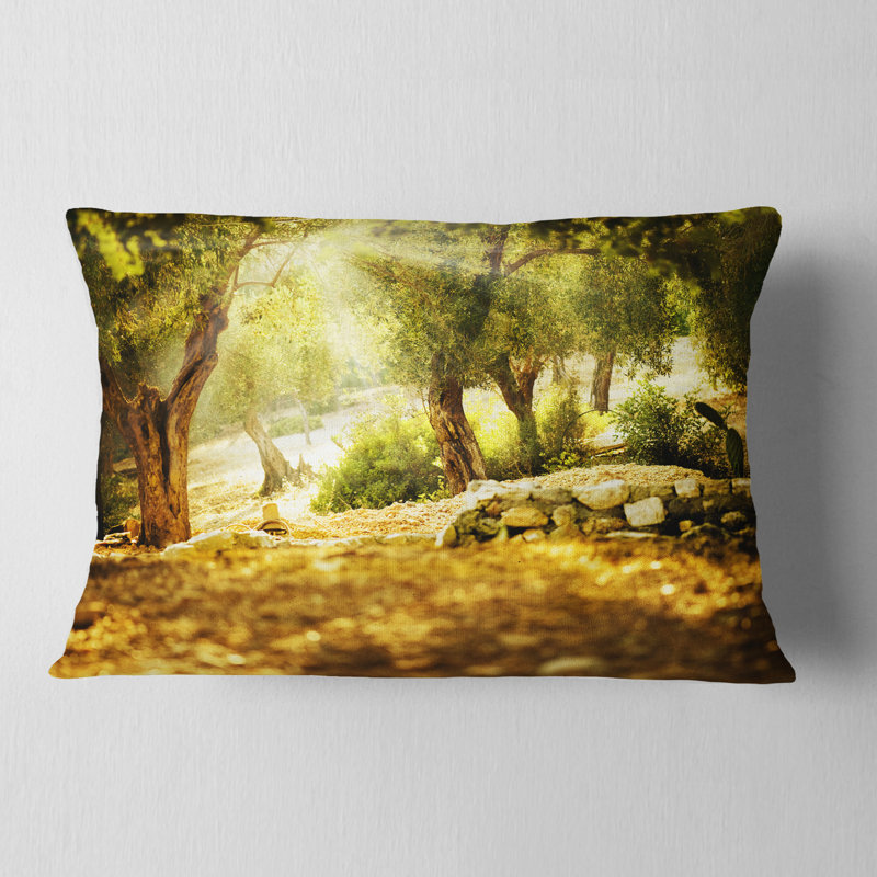 Coussin Olive Trees, 12 po x 20 po, Rectangulaire