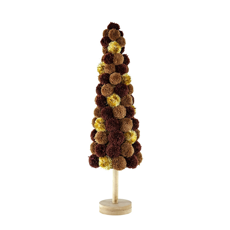 Tall Tree Christmas Table Decor, Coffee Multi, 31.5 in x 8.7 in