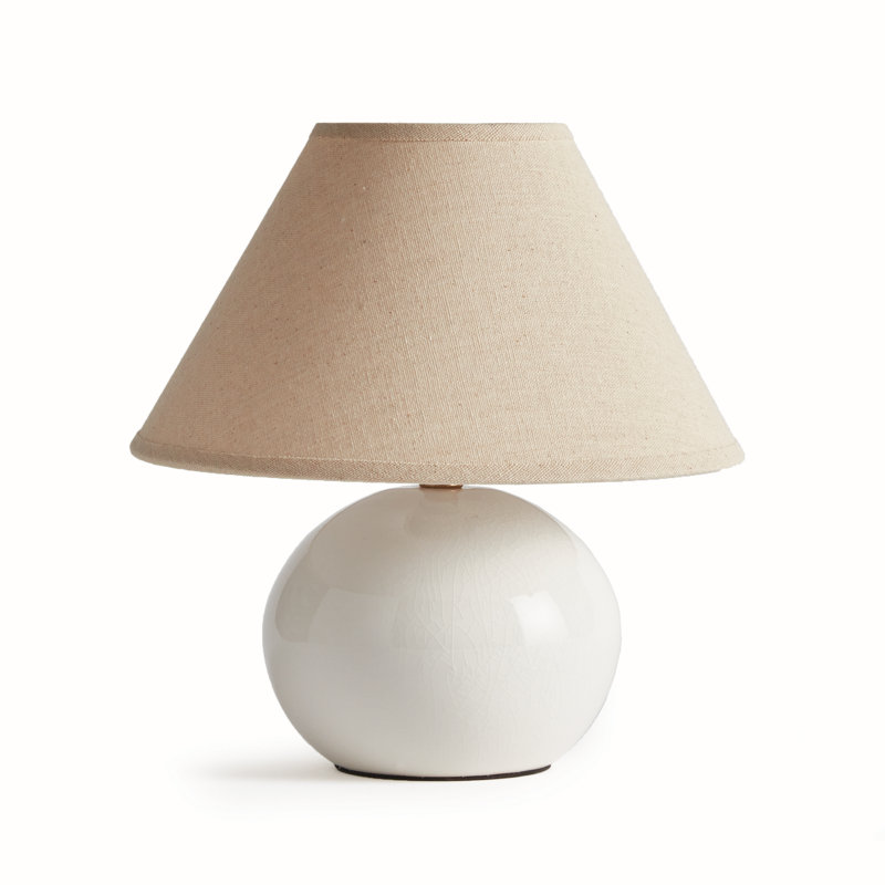 Oscar Standard Table Lamp, White, 11" H x 10" W x 10" D