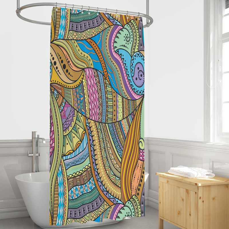 Abstract Shower Curtain, 72" H x 70" W