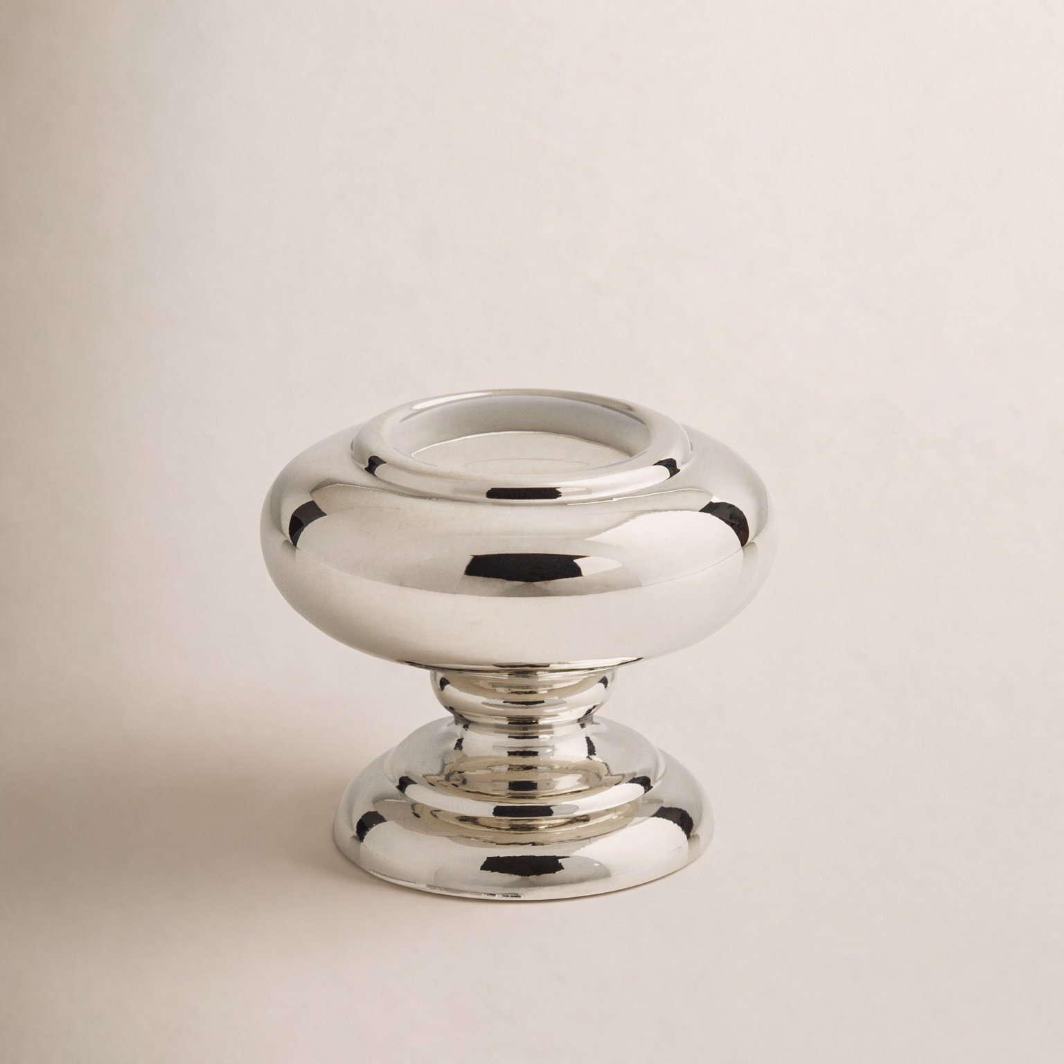 Victoria Mushroom Cabinet Knob, Polished Nickel