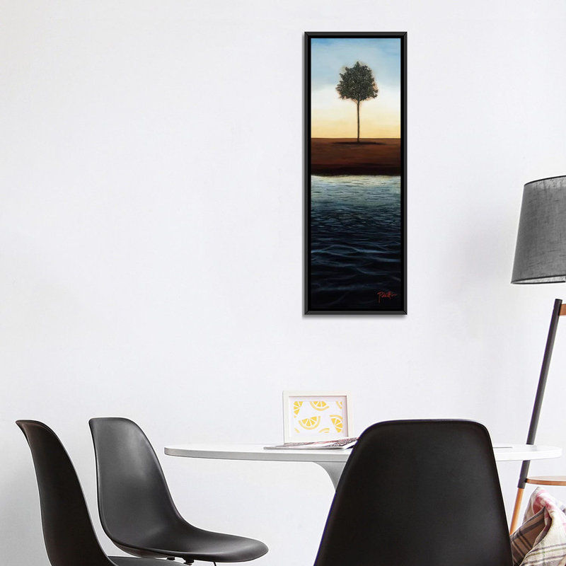 «Across the Water II», reproduction d'art sur toile, H 36 po x l 12 po x P 1,5 po, Cadre noir