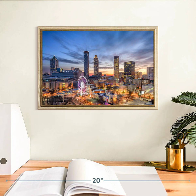 Atlanta, Cadre flottant en bois naturel, 13 po x 9 po
