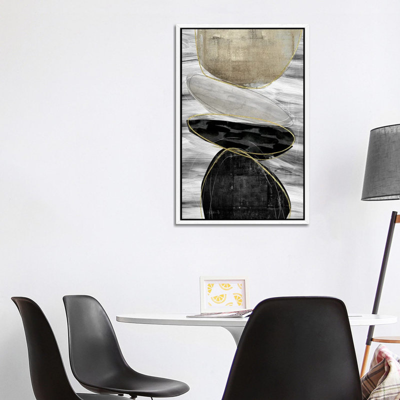 Stagger by Nikki Chu - Print on Canvas, 101.6 cm H x 66.04 cm W, White Framed Canvas