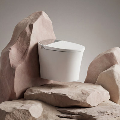 BRAVAT® One Piece Smart Toilet with Bidet, Elongated, 120V Outlet Required, 12" Rough-In, Powerful Auto Flush & Foot Sensor, SIAA-Certified Seat Material, Self Cleaning Nozzle, Heated Seat, Warm Water & Air Dryer, Pre-Wetting Bowl and Deodorization