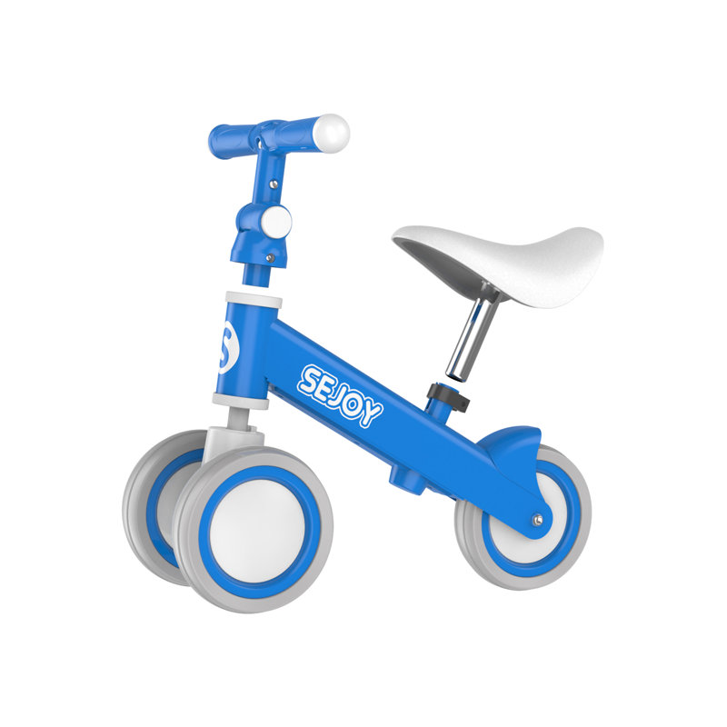 Toddler Ride-On Toy Walking Balance Tricycle with Adjustable Handlebar, Blue