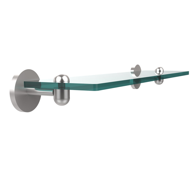 Itzhak Bracket Shelf, 22", Satin Chrome