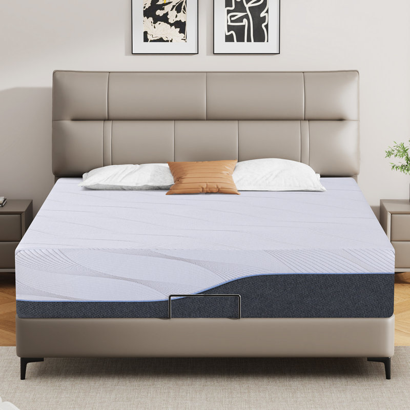 White Memory Foam Mattress With Green Tea & Bamboo Charcoal Infusion, Medium Firmness,Vacuum Compressed For Easy Storage, Suitable For All Sleeping Positions