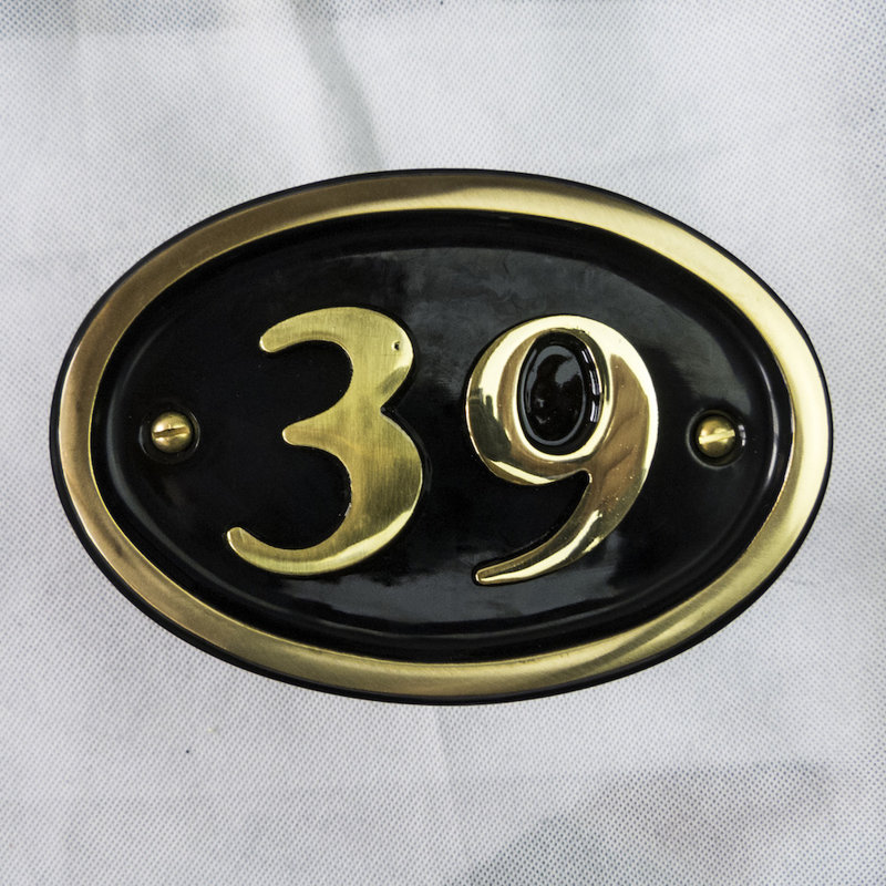 Tyrinia 10cm H Reflective Aluminum House Number, 39