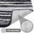 Griffie 100% Polyester Bath Rug Stripe Pattern with TPR Backing Machine Washable Soft & Absorbent Bathroom Rug-500285690-500285677