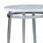 Calise Round End Table in White and Chrome