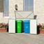 Steel Trash Can Recycle Bin Enclosure Storage Shed-1107110143