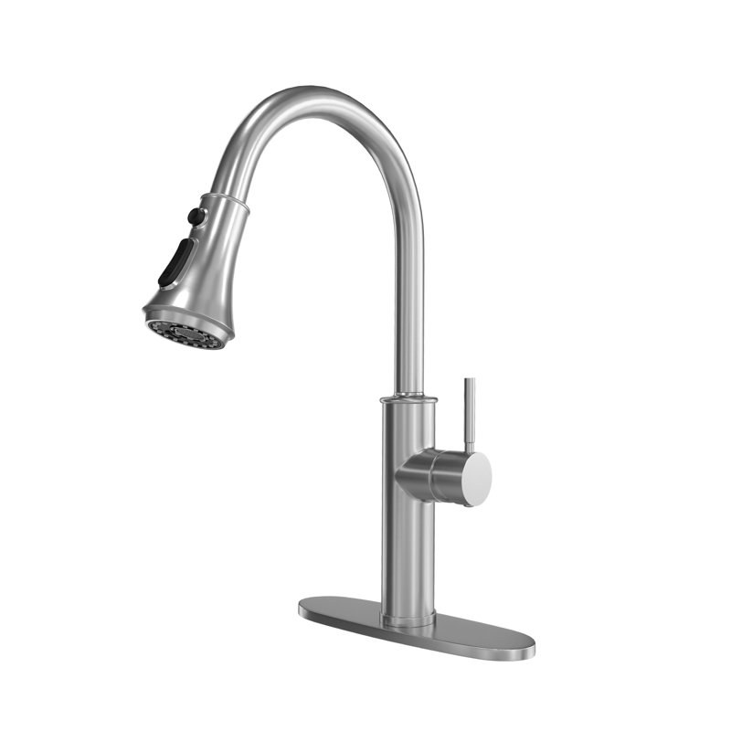 Mondawe Kitchen Faucet, Brushed Nickel