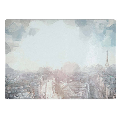 Tempered Glass Paris in Sunlight Chopping Board