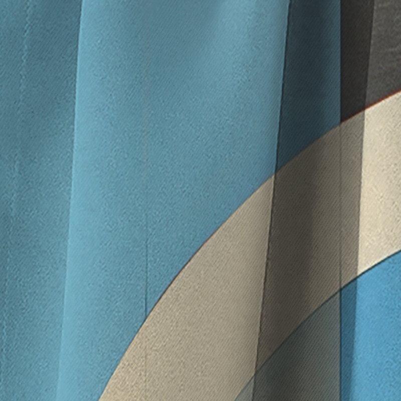 Clanton - Rideau occultant abstrait Mid-Century - 1 panneau, L 52 po x L 120 po