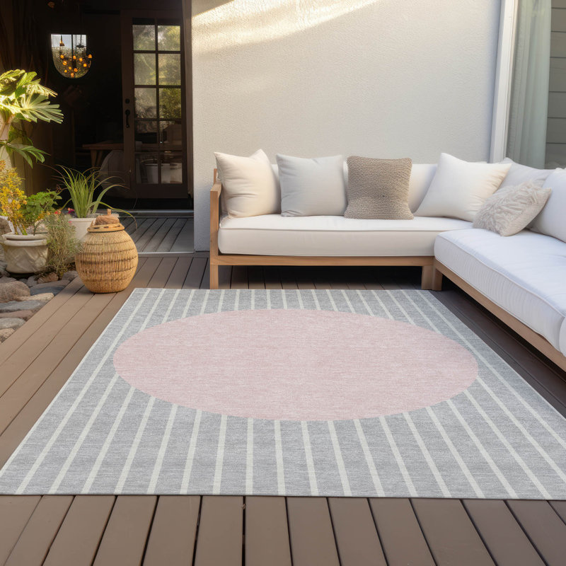 Tapis intérieur / extérieur argenté Ember , 2 pi 6 po x 3 pi 10 po