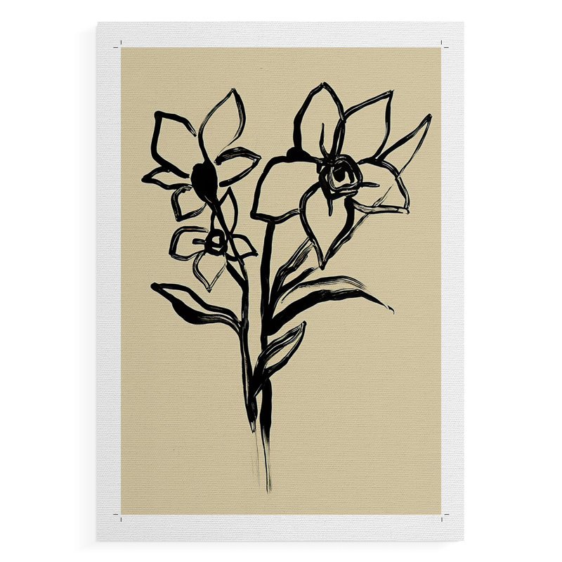 Encre florale I - impression sur toile seulement - non encadrée