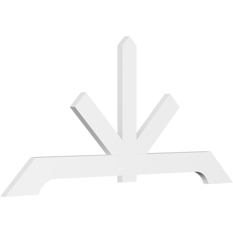 Support de pignon en PVC de qualité architecturale Vanguard, H 44 po x l 96 po (pas: 11/12), P 2 po x F 6 po