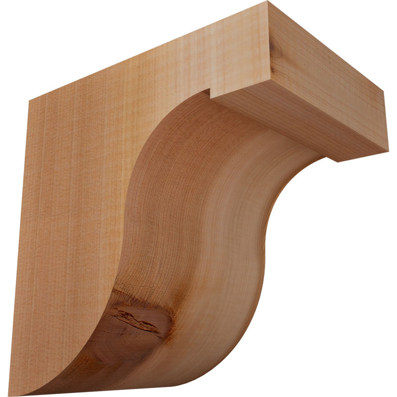 Del Monte Corbel, H 8 po x l 5,5 po x P 8 po, Lisse, Cèdre rouge